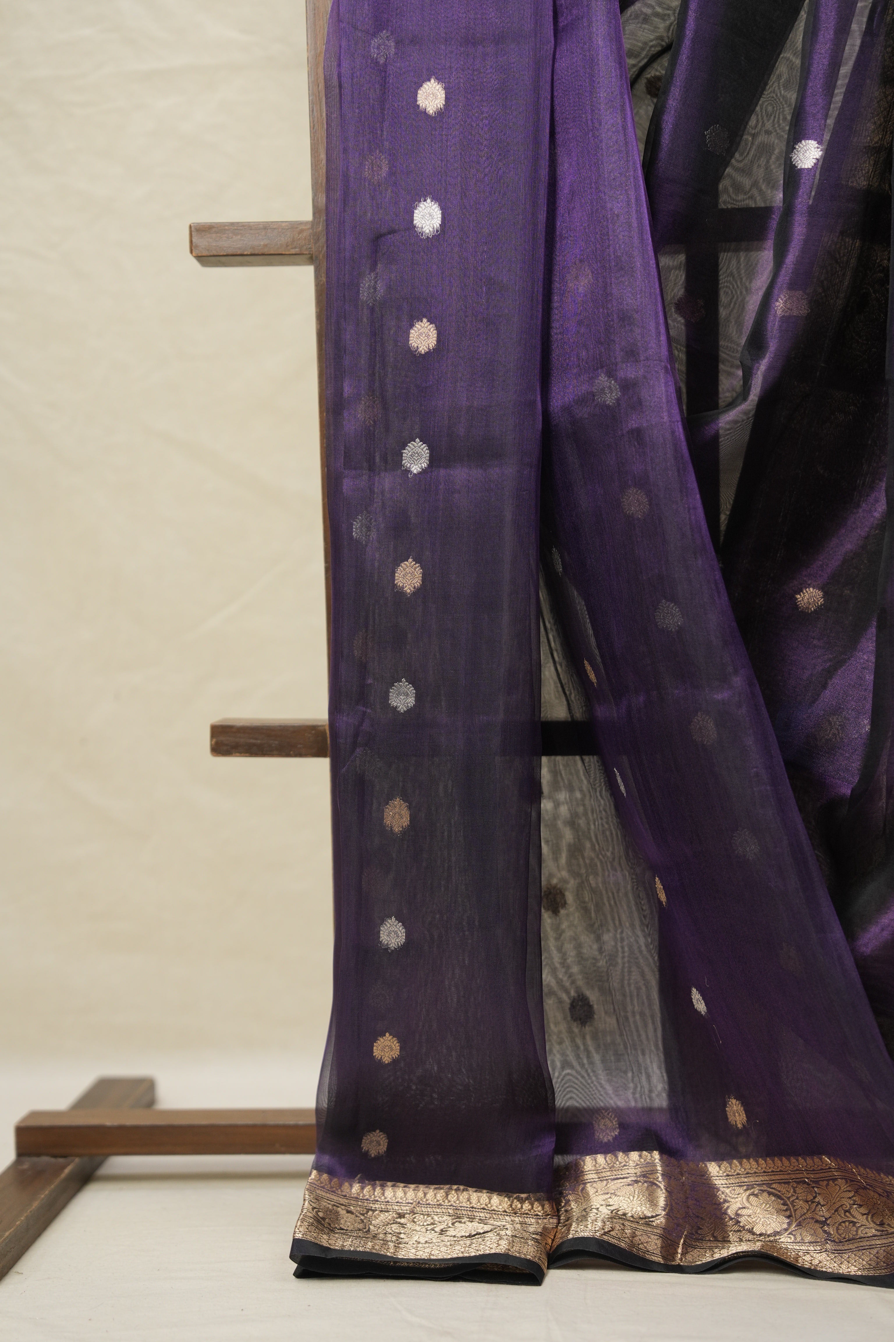 Deep Violet Tissue Banarasi Silk Saree - SRDVTBSS32