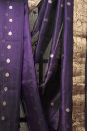 Deep Violet Tissue Banarasi Silk Saree - SRDVTBSS32