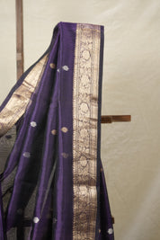 Deep Violet Tissue Banarasi Silk Saree - SRDVTBSS32