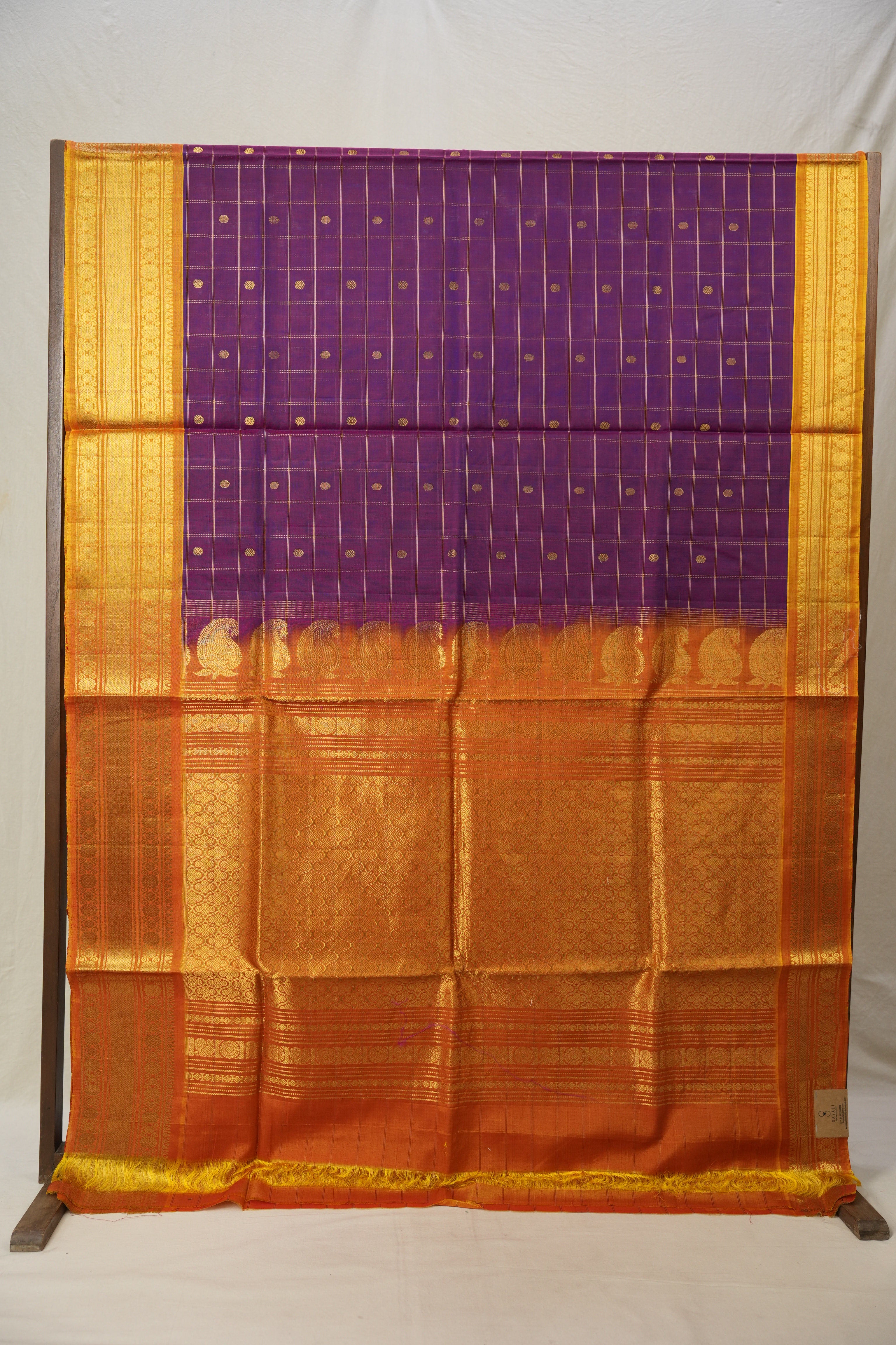 Purple Gadwal Cotton Silk Saree - SRPGCSS184