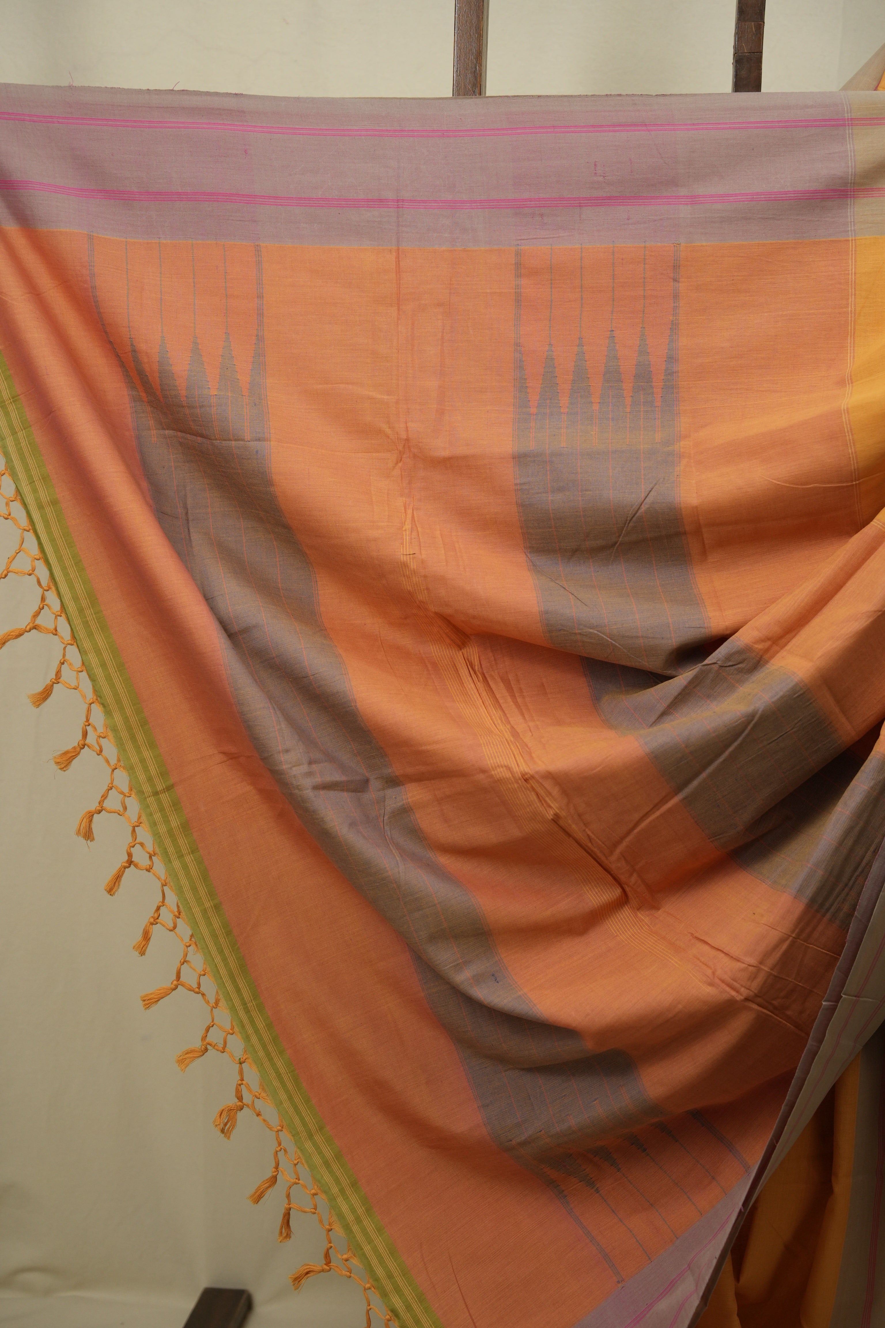 Turmeric Cotton IIkal Saree - SRTCIS1129