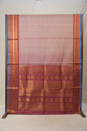 Two Tone Pink Gadwal Cotton Silk Saree - SRTTPGCSS162