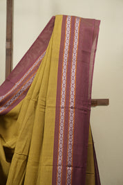 Yellow Cotton IIkal Saree - SRYCIS1128