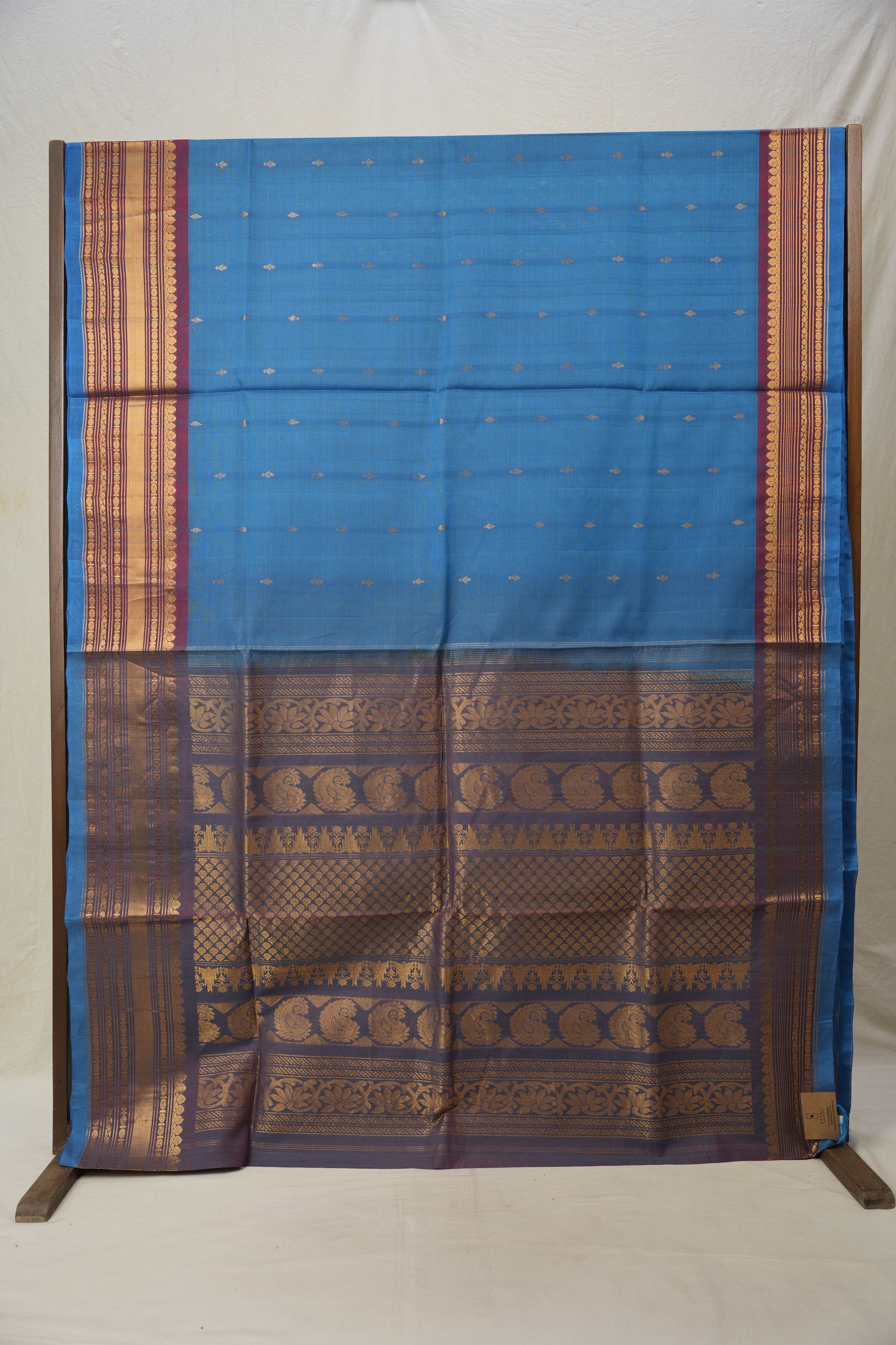 Blue Gadwal Cotton Silk Saree - SRBGCSS131