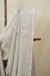 Beige Tissue Linen Jamdani Saree - SRBTLJS187