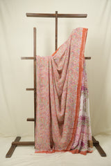 Peach HBP Chiffon Saree - SRPHCS58