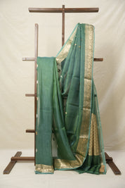 Mint Green Tissue Banarasi Silk Saree - SRMGTBSS34