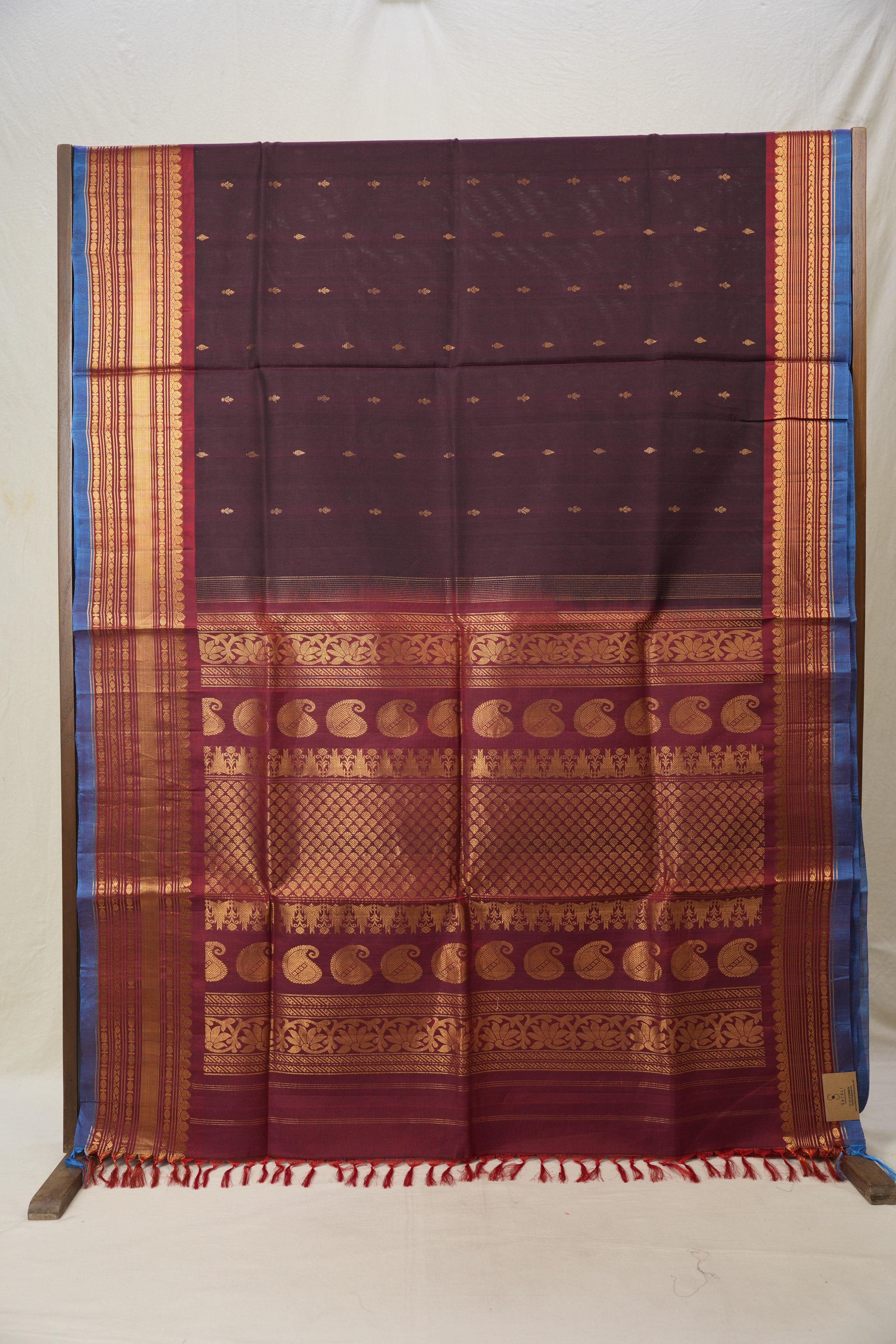 Magenta Gadwal Cotton Silk Saree - SRMGCSS172