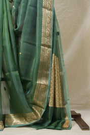 Mint Green Tissue Banarasi Silk Saree - SRMGTBSS34