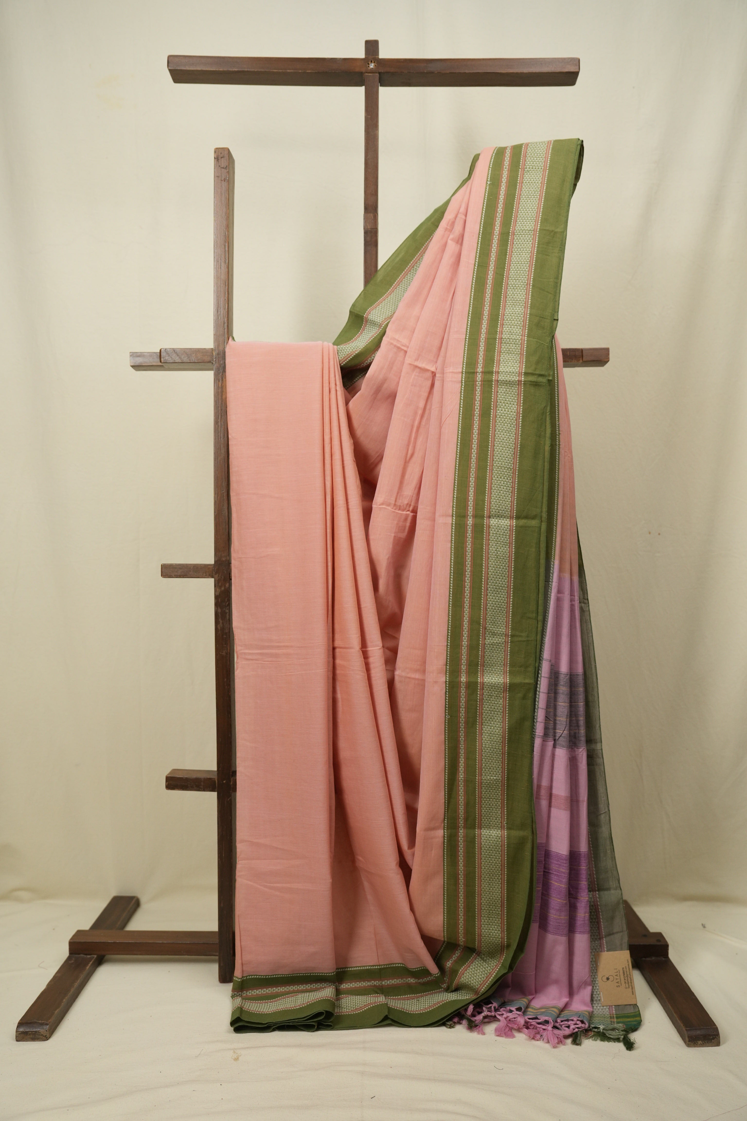 Peach Cotton IIkal Saree - SRPCIS1132