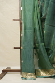 Mint Green Tissue Banarasi Silk Saree - SRMGTBSS34