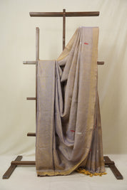 Lilac Tissue Linen Jamdani Saree - SRLTLJS188