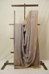 Lilac Tissue Linen Jamdani Saree - SRLTLJS188