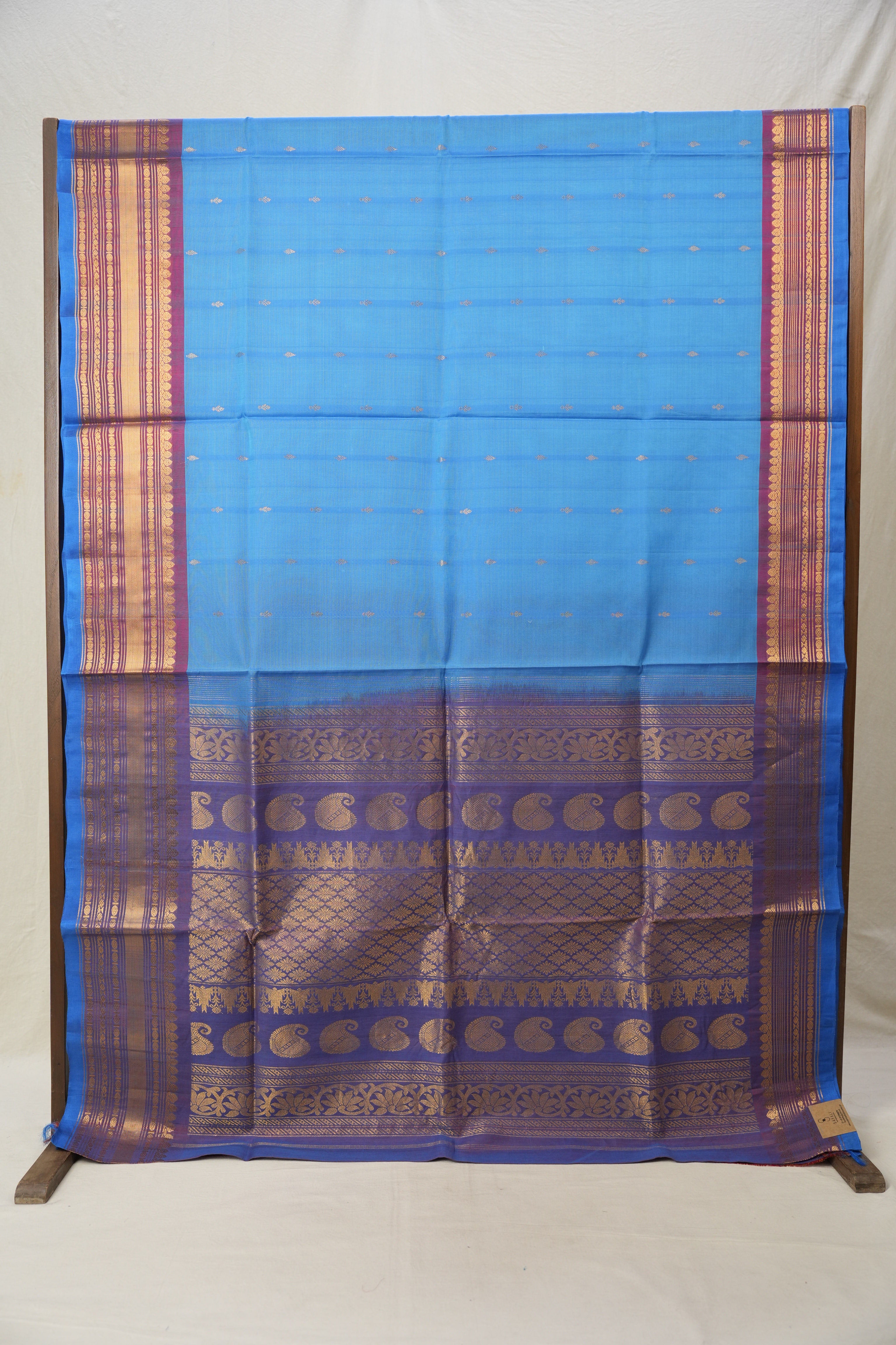 Blue Gadwal Cotton Silk Saree - SRBGCSS141