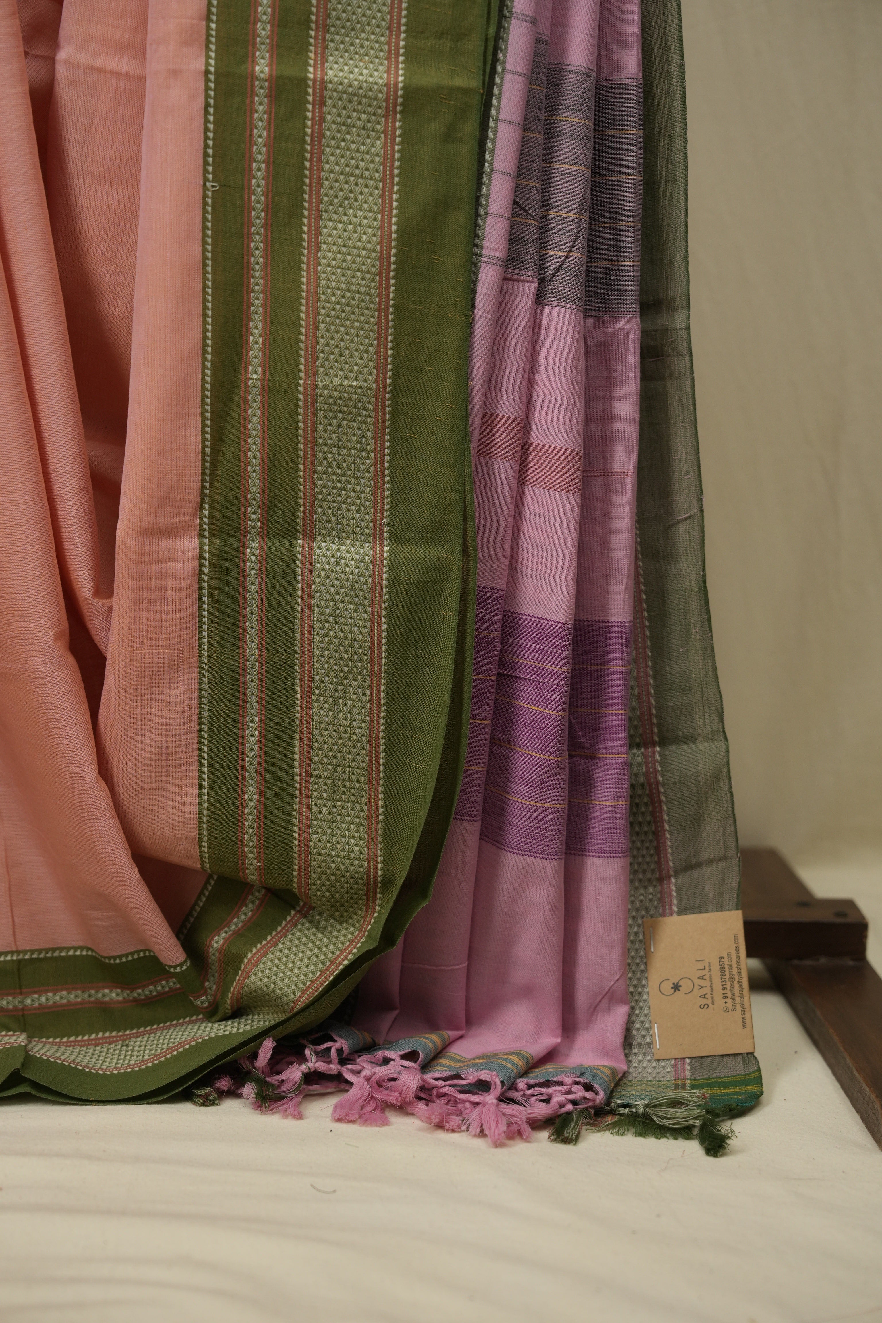 Peach Cotton IIkal Saree - SRPCIS1132