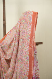 Peach HBP Chiffon Saree - SRPHCS58