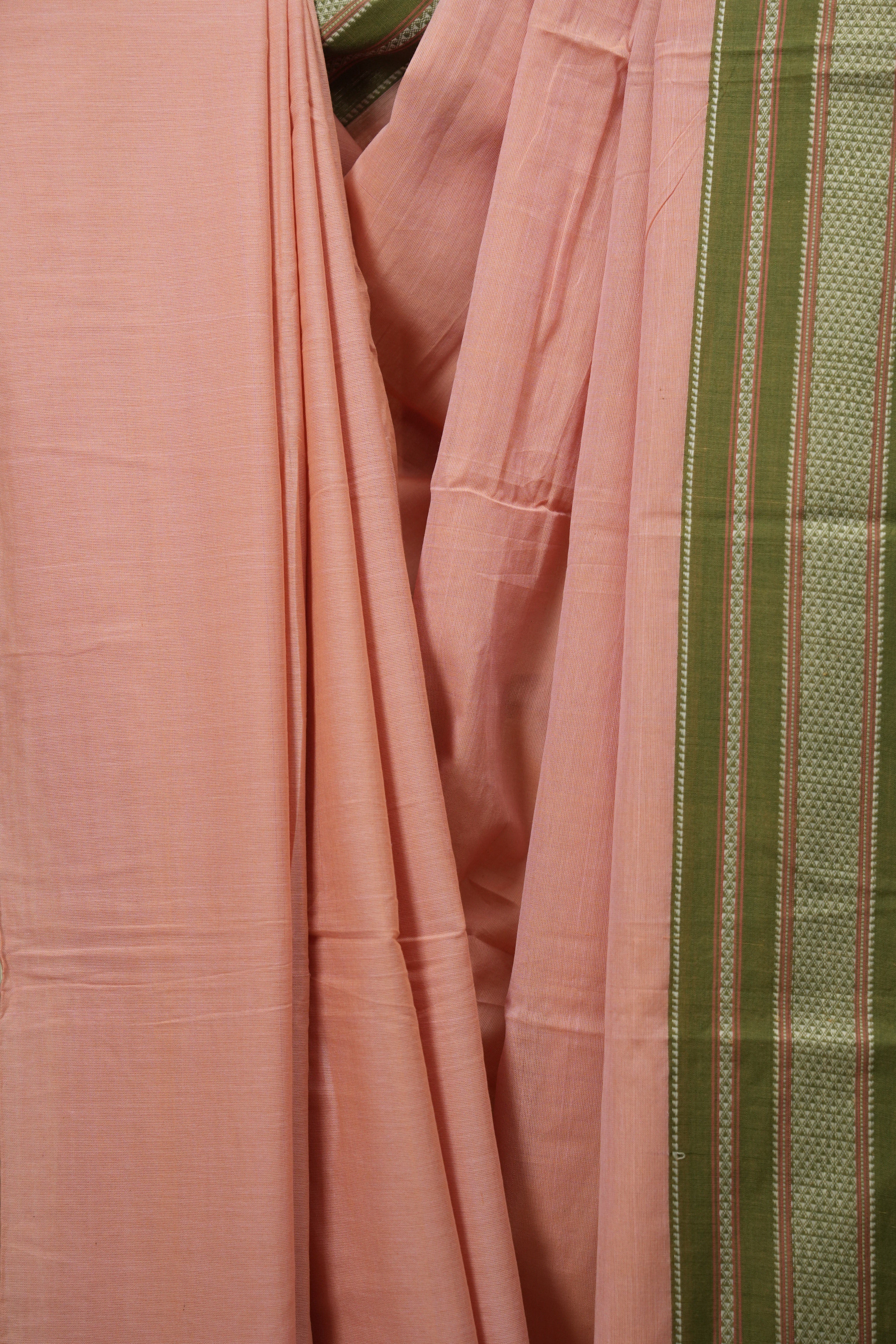 Peach Cotton IIkal Saree - SRPCIS1132