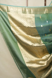Mint Green Tissue Banarasi Silk Saree - SRMGTBSS34