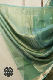Mint Green Tissue Banarasi Silk Saree - SRMGTBSS34