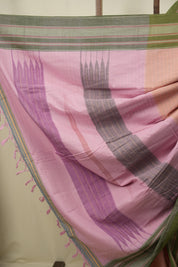 Peach Cotton IIkal Saree - SRPCIS1132