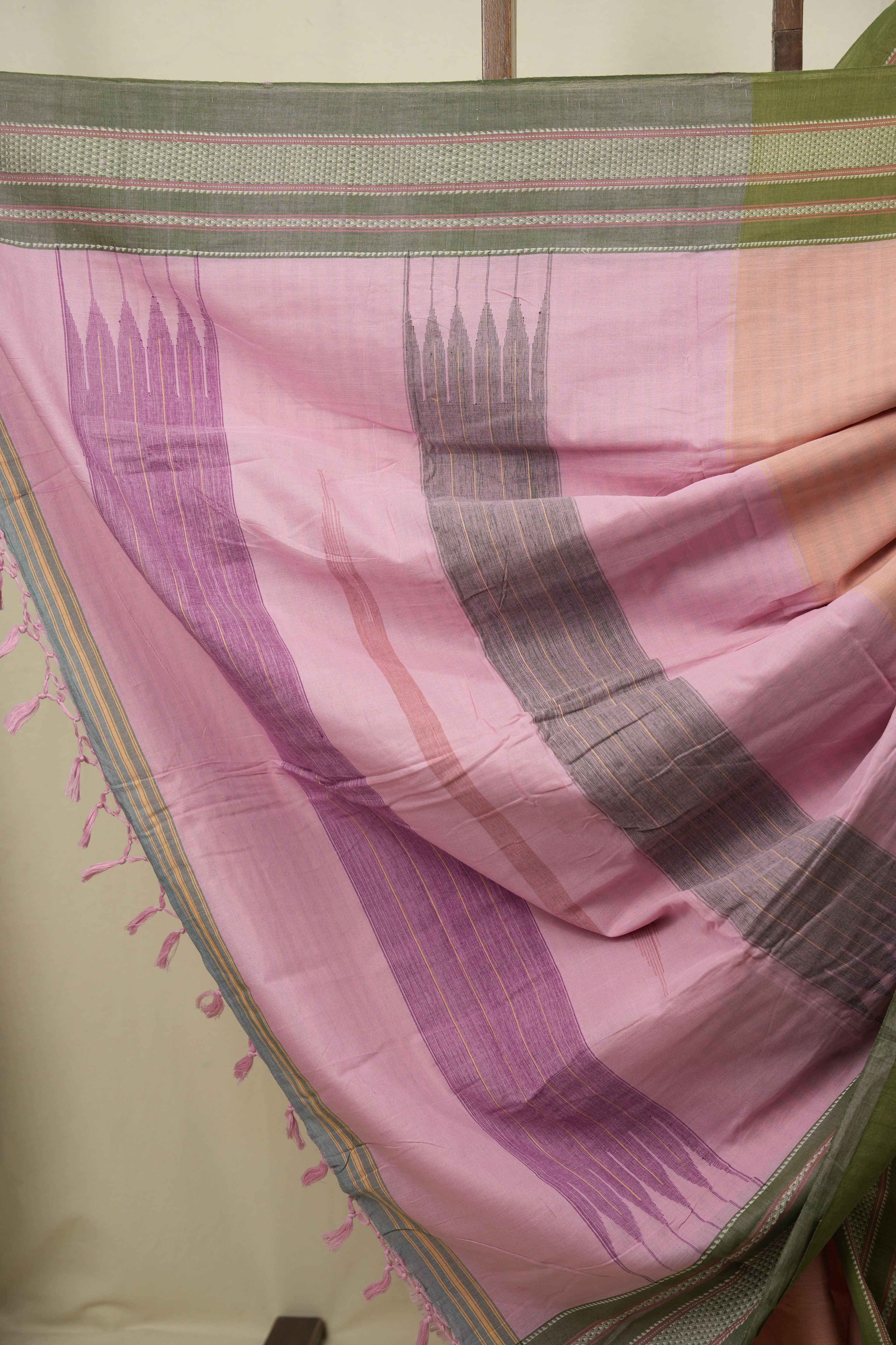 Peach Cotton IIkal Saree - SRPCIS1132