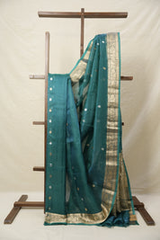 Teal Green Tissue Banarasi Silk Saree - SRTGTBSS36