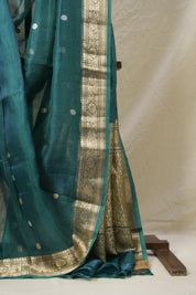 Teal Green Tissue Banarasi Silk Saree - SRTGTBSS36