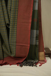 Green Cotton IIkal Saree - SRGCIS1130