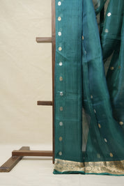 Teal Green Tissue Banarasi Silk Saree - SRTGTBSS36