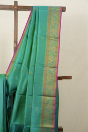Two Tone Green Kanjeevaram Silk Saree - SRTTGKSS624