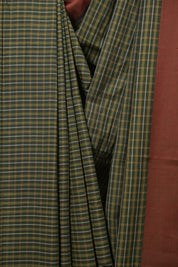 Green Cotton IIkal Saree - SRGCIS1130