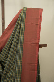 Green Cotton IIkal Saree - SRGCIS1130