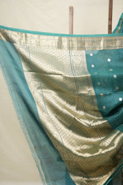 Teal Green Tissue Banarasi Silk Saree - SRTGTBSS36