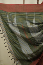 Green Cotton IIkal Saree - SRGCIS1130