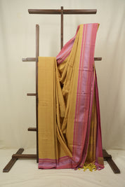 Yellow Cotton IIkal Saree - SRYCIS1131