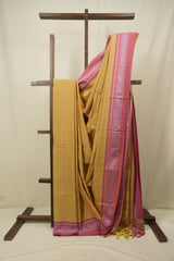 Yellow Cotton IIkal Saree - SRYCIS1131