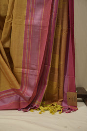 Yellow Cotton IIkal Saree - SRYCIS1131