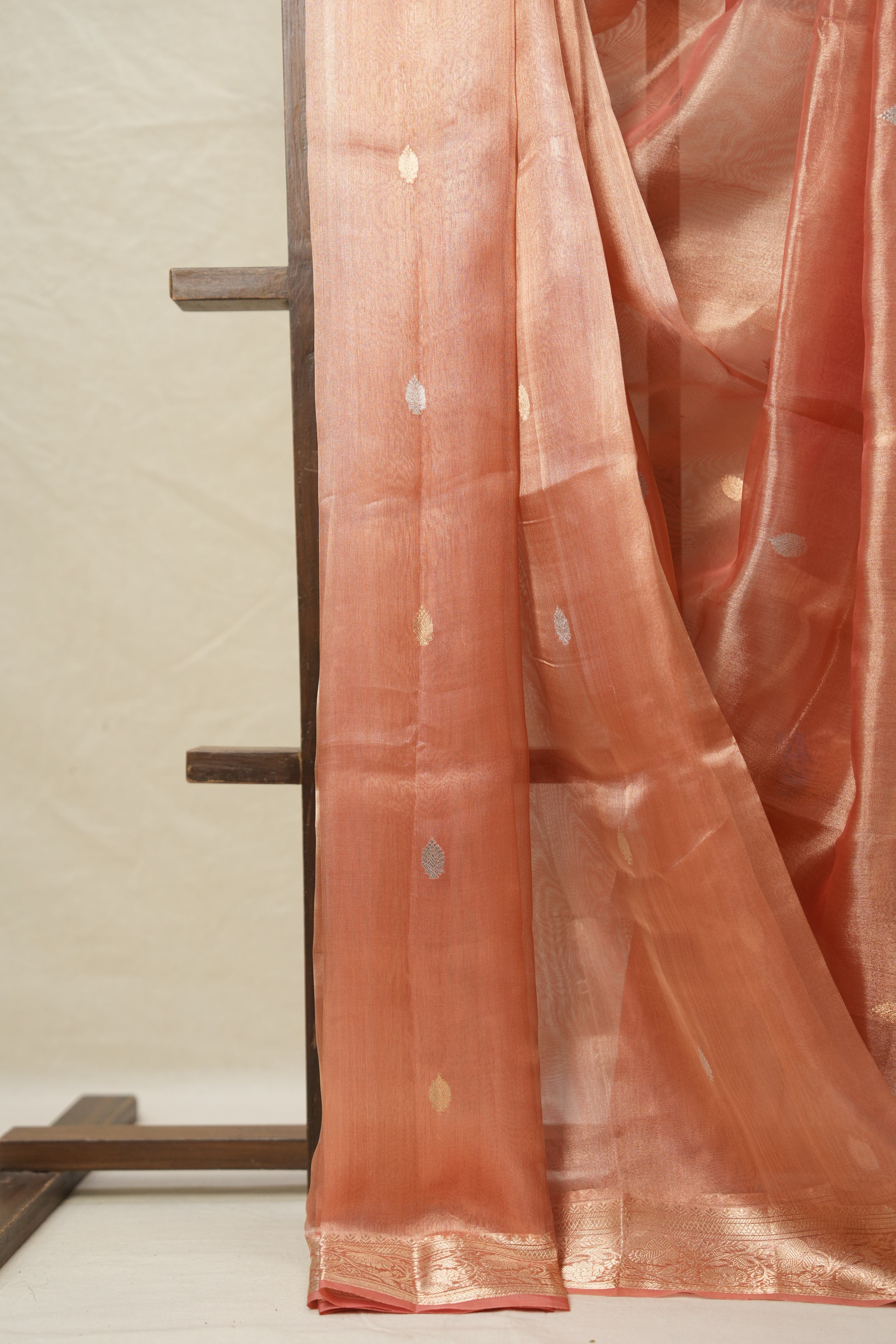 Peach Tissue Banarasi Silk Saree - SRPTBSS37