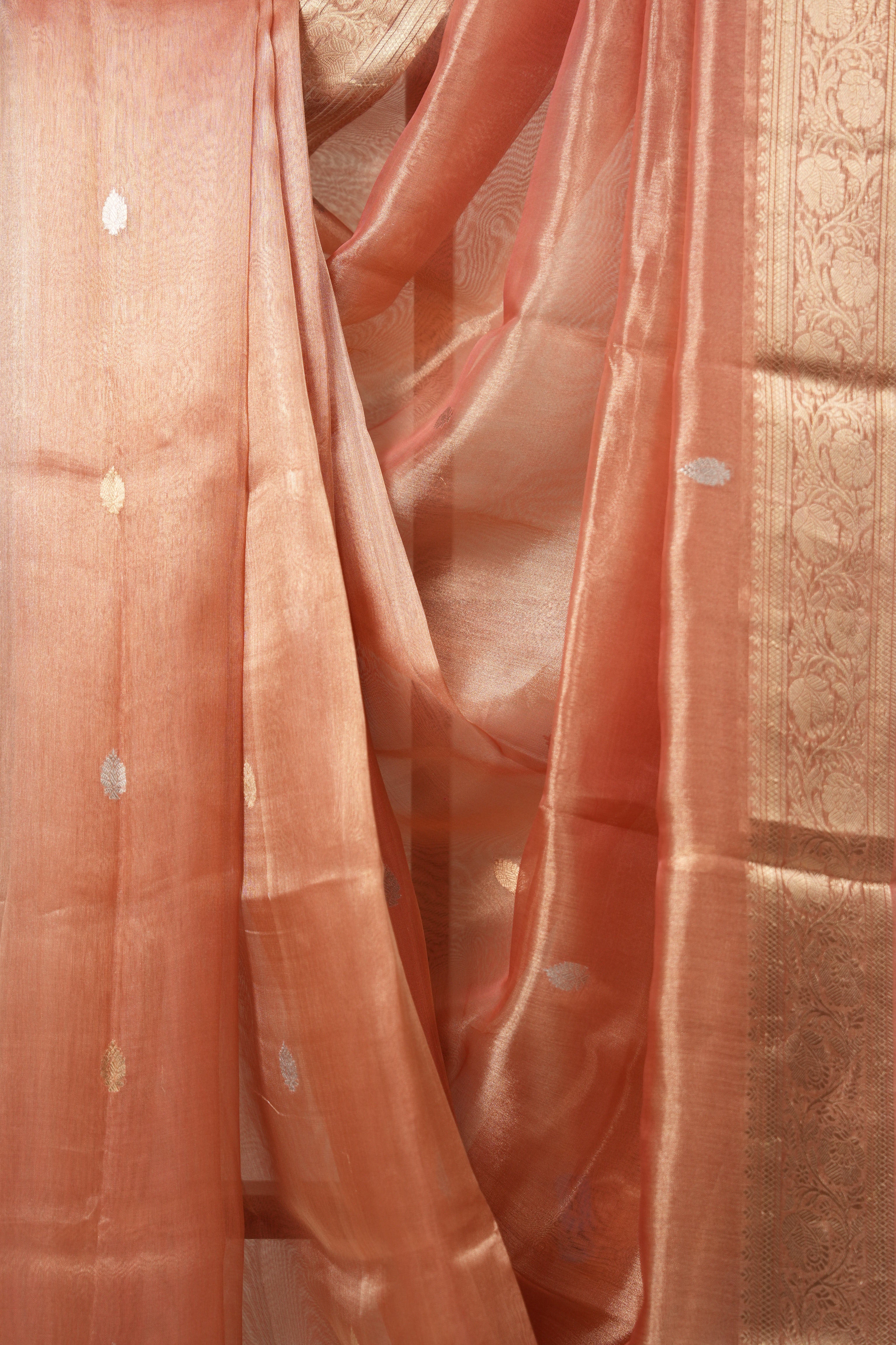 Peach Tissue Banarasi Silk Saree - SRPTBSS37