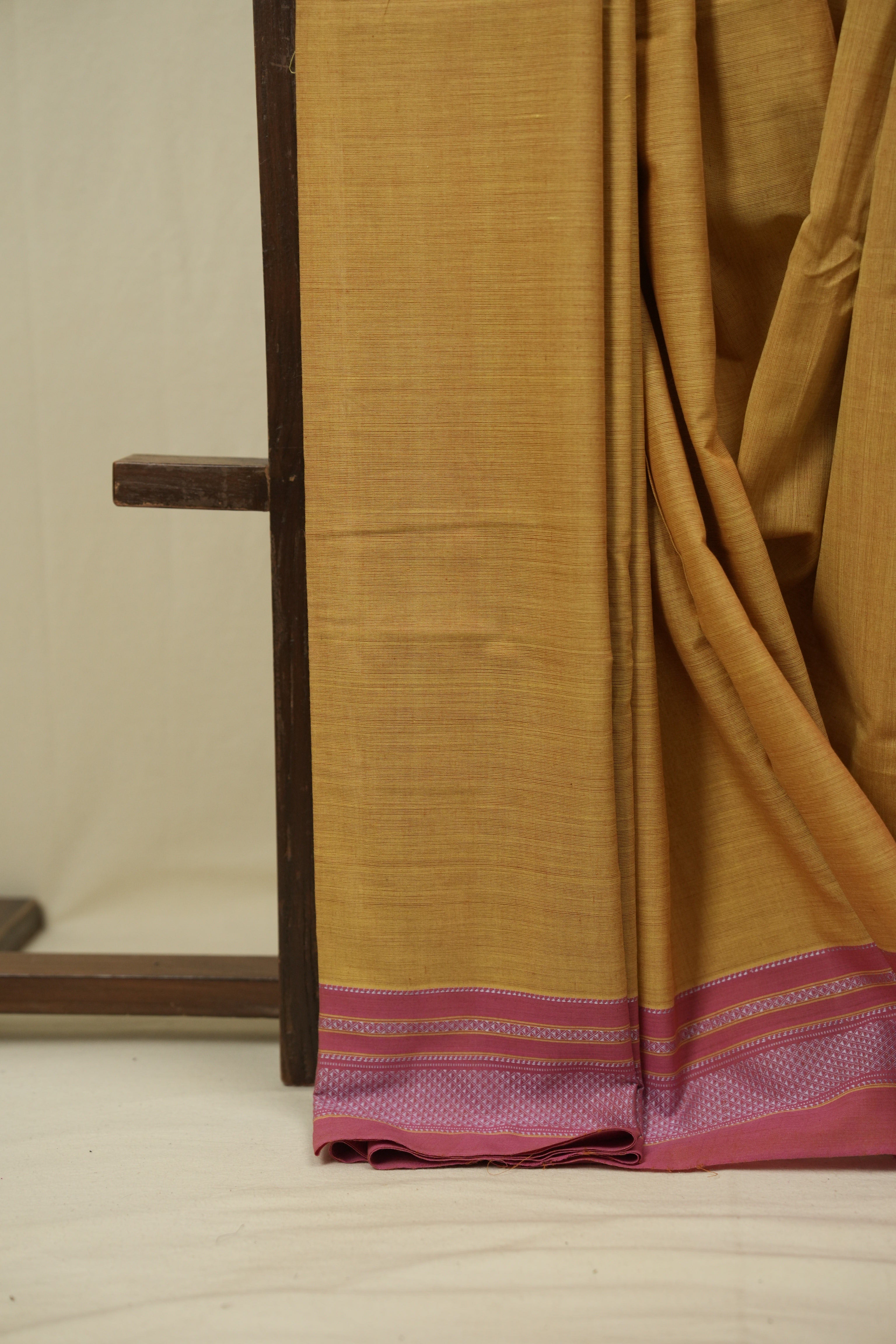 Yellow Cotton IIkal Saree - SRYCIS1131