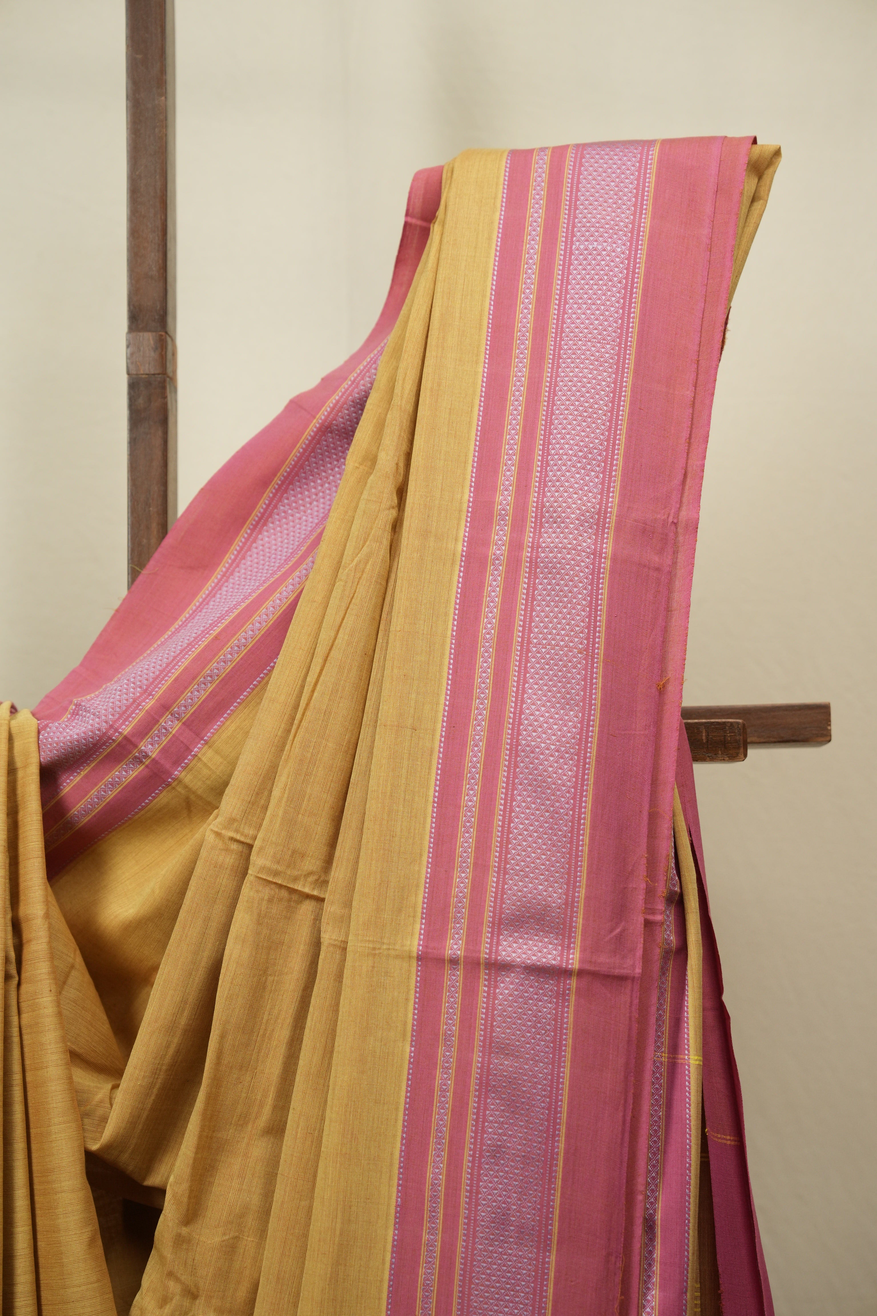 Yellow Cotton IIkal Saree - SRYCIS1131