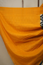 Black n White Pochampalli Cotton Ikat Saree - SRBNWPCIS584