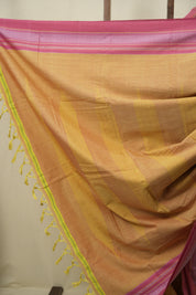 Yellow Cotton IIkal Saree - SRYCIS1131