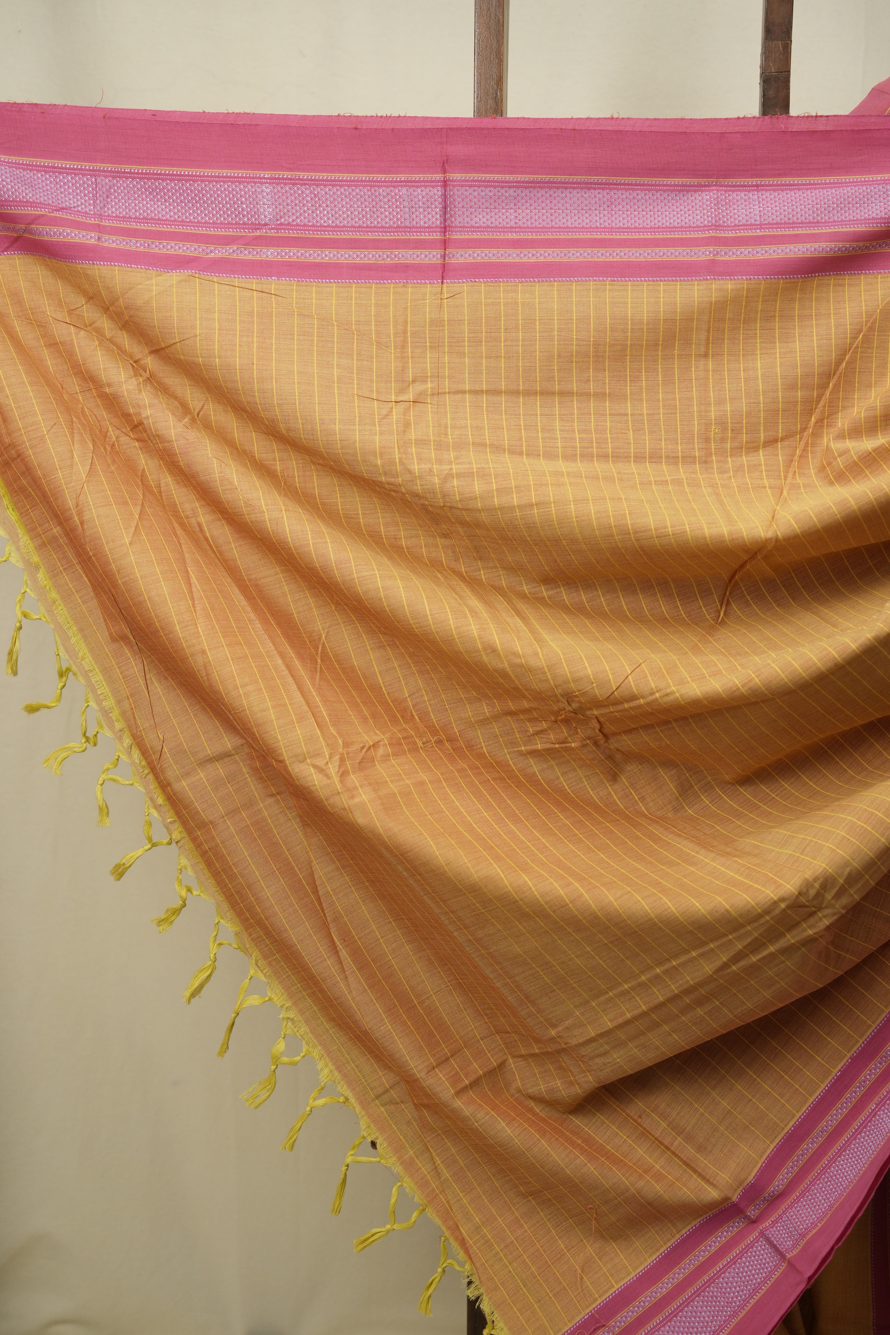Yellow Cotton IIkal Saree - SRYCIS1131