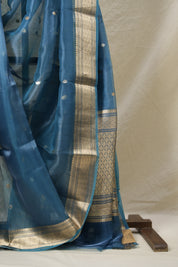 Blue Tissue Banarasi Silk Saree - SRBTBSS38