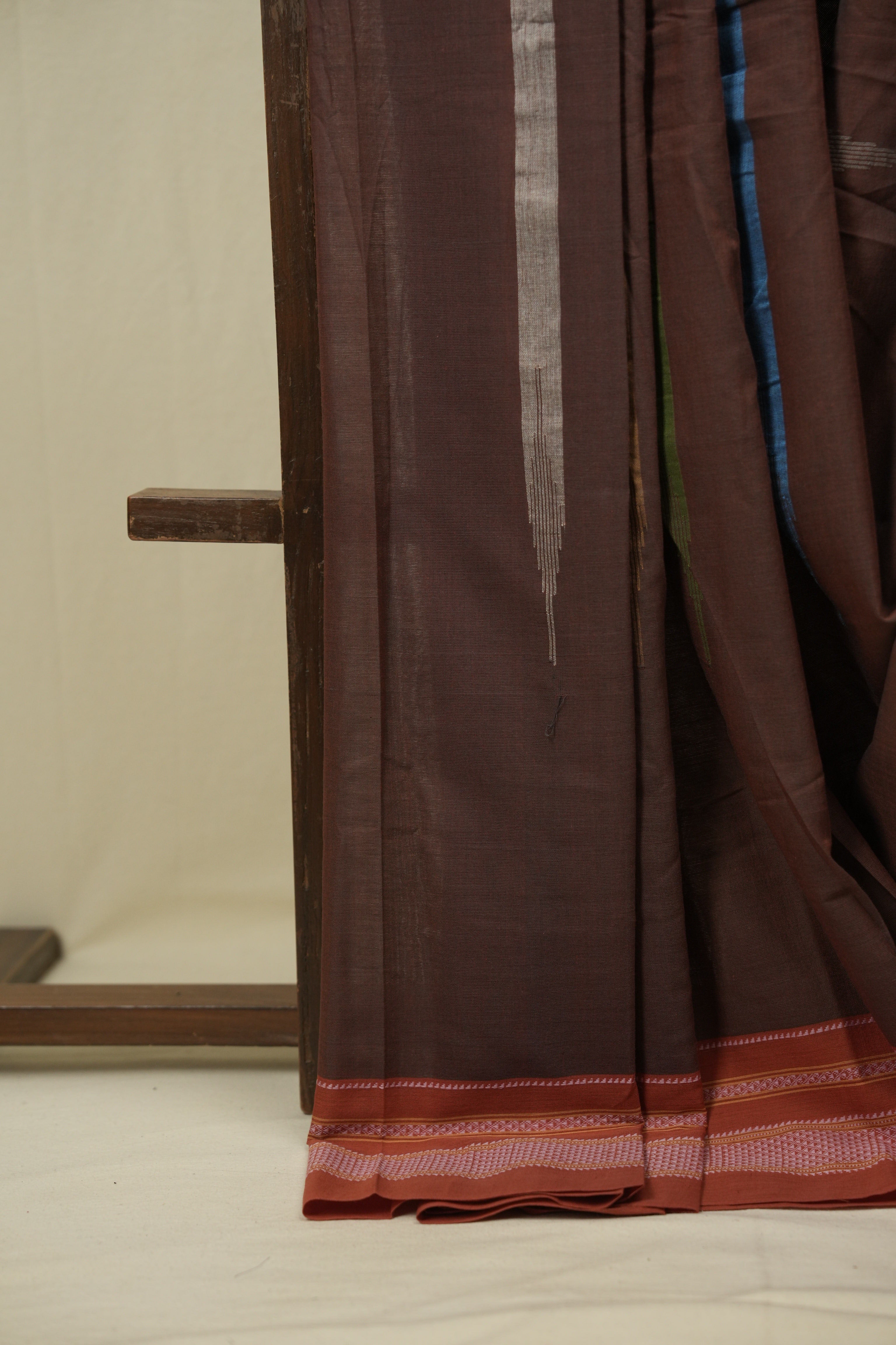 Brown Cotton IIkal Saree - SRBCIS1133
