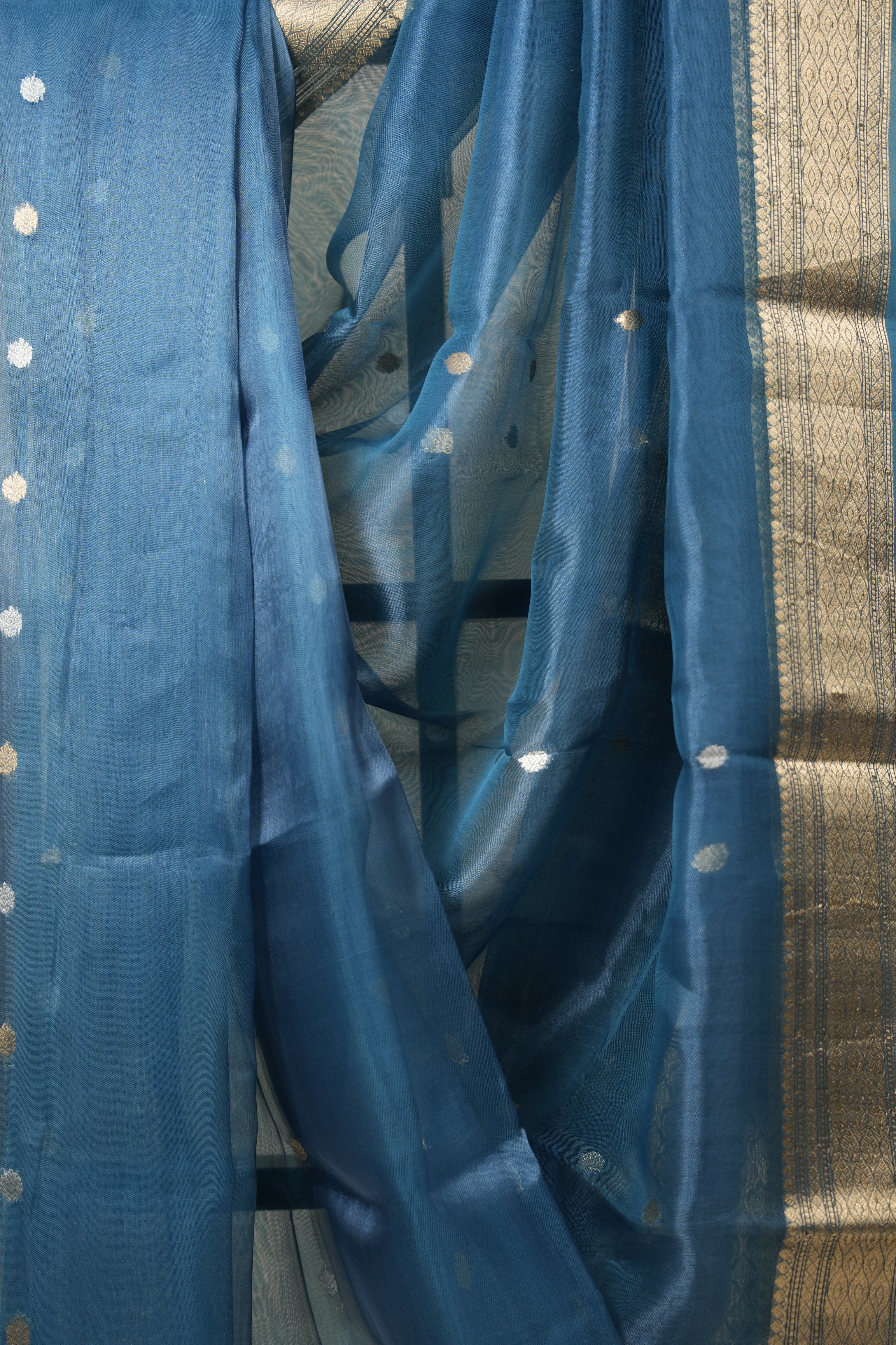 Blue Tissue Banarasi Silk Saree - SRBTBSS38