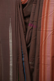 Brown Cotton IIkal Saree - SRBCIS1133