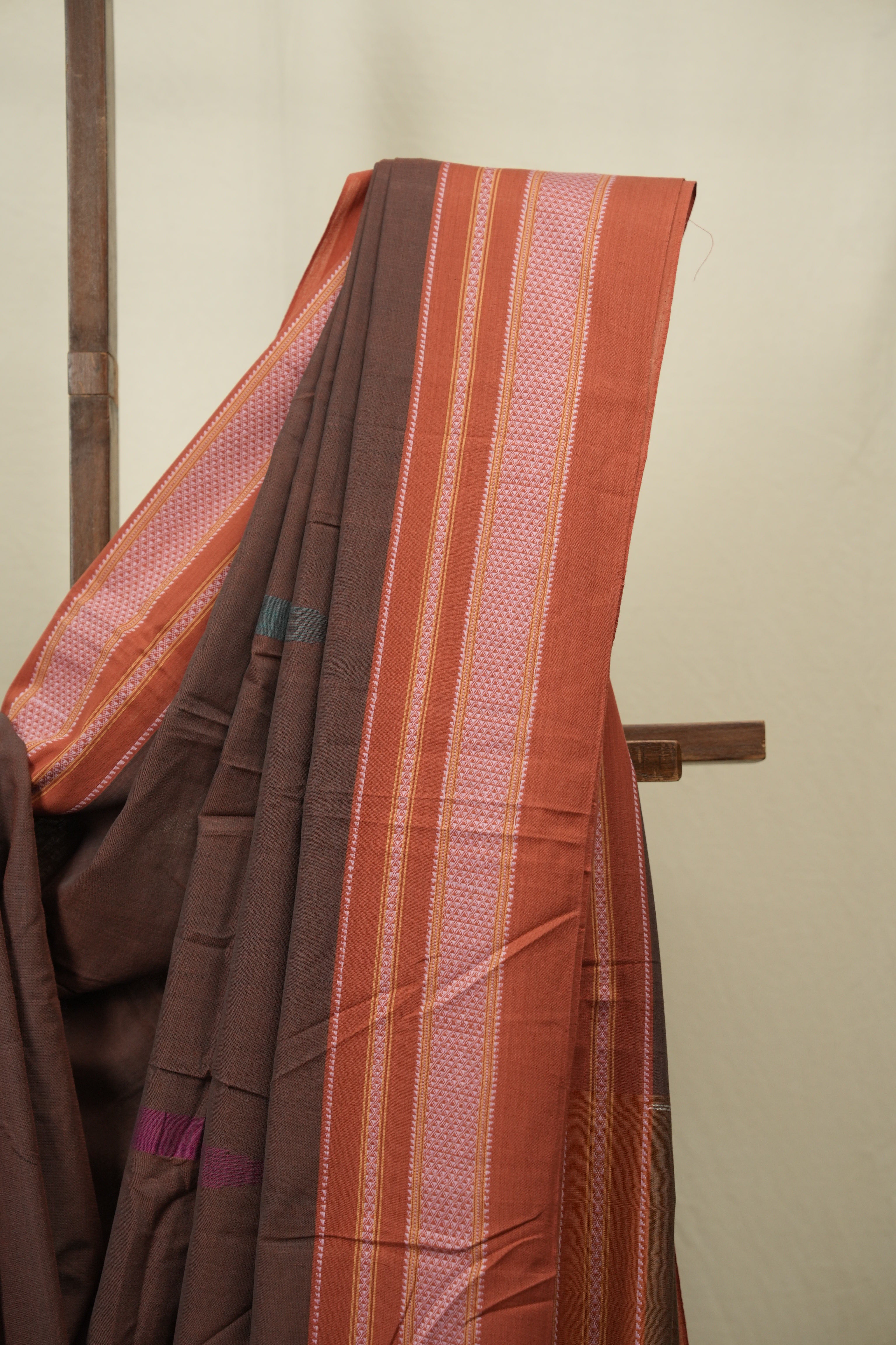 Brown Cotton IIkal Saree - SRBCIS1133