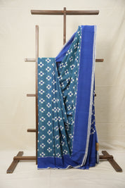 Peacock Green Pochampalli Cotton Ikat Saree - SRPGPCIS582